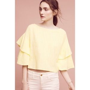 Yellow Anthropologie Lilka top